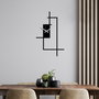 Wallity Corner Reloj de pared decorativo de metal negro